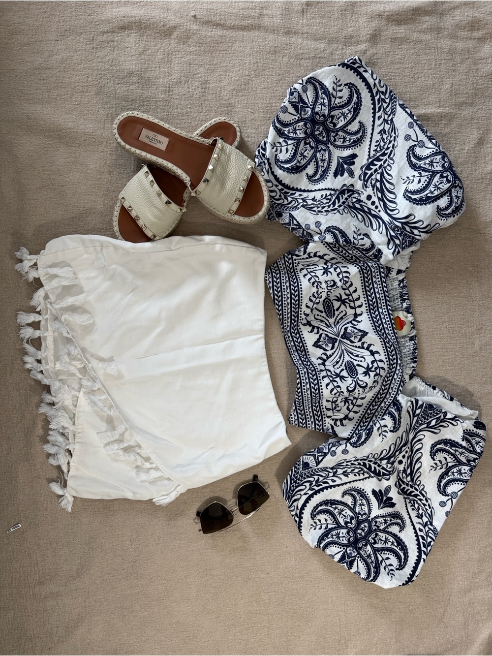 Vici White Tassel Wrap Mini Skirt - Picture 3 of 4